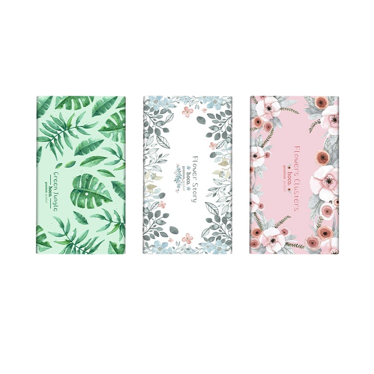 HOCO B12F-13000 Pretty Flowers Plant Pattern Dual USB Power Bank 13000mAh for iPhone Samsung - White-5