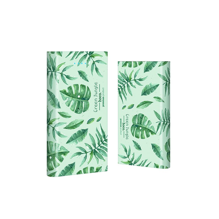 HOCO B12F-13000 Pretty Flowers Plant Pattern 13000mAh External Battery with Dual USB Output for iPhone Samsung - Green-1