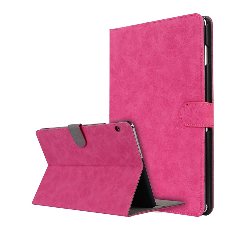 Retro Style Flip Leather Cover Stand Cover with Card Slots for Huawei MediaPad T3 10 - Rose-1