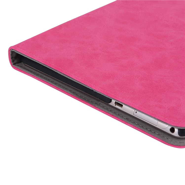 Retro Style Flip Leather Cover Stand Cover with Card Slots for Huawei MediaPad T3 10 - Rose-10