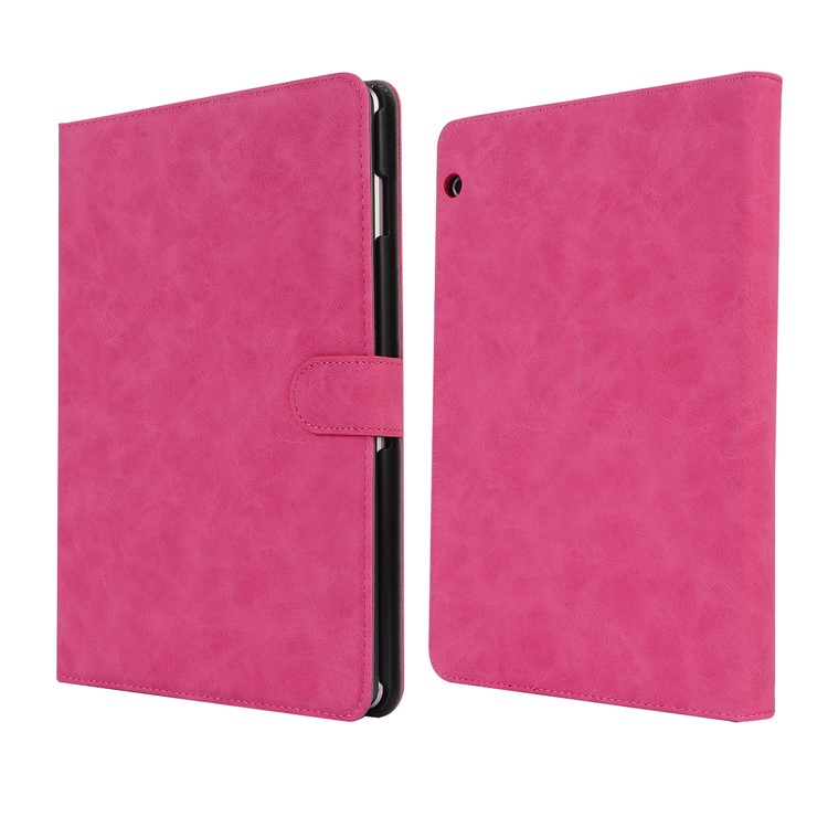 Retro Style Flip Leather Cover Stand Cover with Card Slots for Huawei MediaPad T3 10 - Rose-13