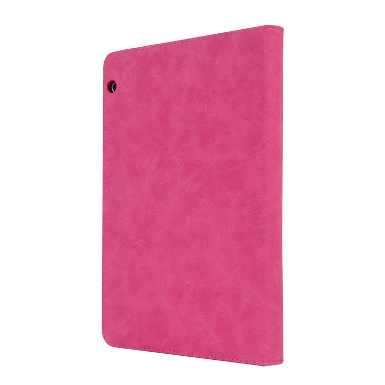 Retro Style Flip Leather Cover Stand Cover with Card Slots for Huawei MediaPad T3 10 - Rose-3