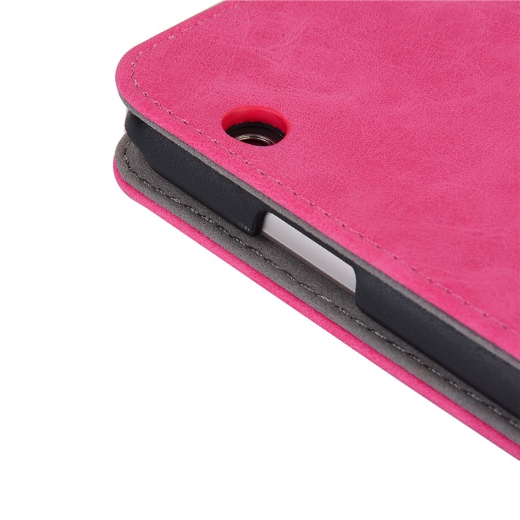 Retro Style Flip Leather Cover Stand Cover with Card Slots for Huawei MediaPad T3 10 - Rose-8