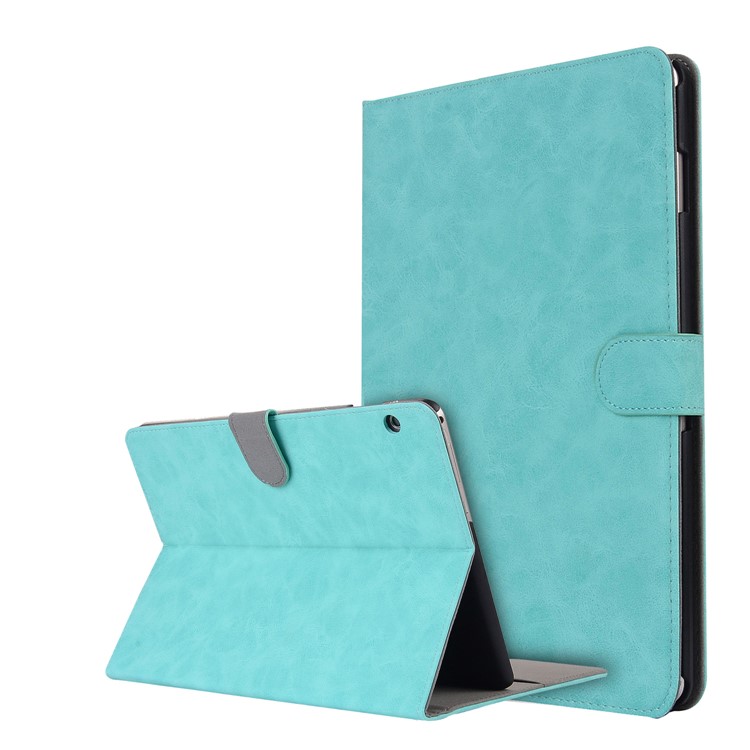 Retro Style Flip Leather Cover Stand Shell with Card Slots for Huawei MediaPad T3 10 - Blue-1