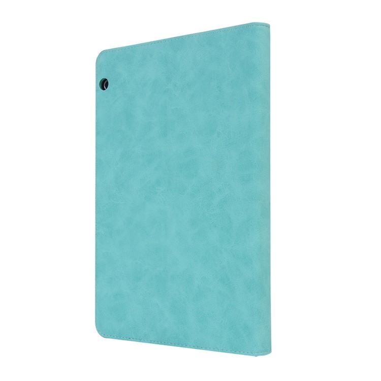 Retro Style Flip Leather Cover Stand Shell with Card Slots for Huawei MediaPad T3 10 - Blue-3