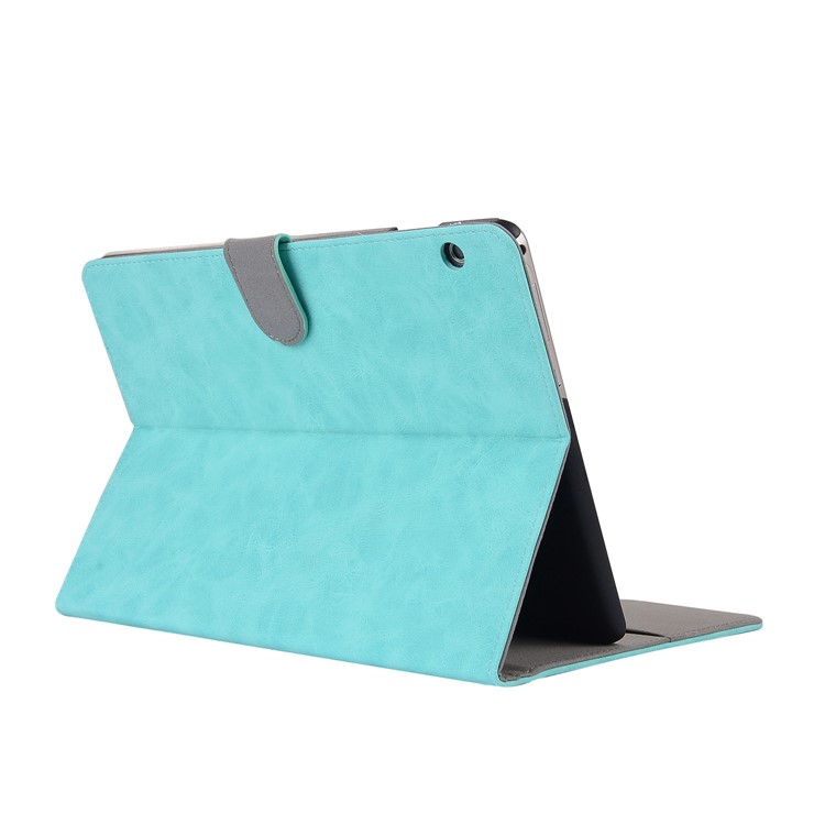 Retro Style Flip Leather Cover Stand Shell with Card Slots for Huawei MediaPad T3 10 - Blue-4