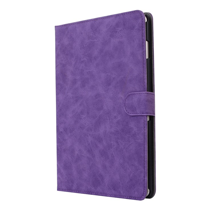 Retro Style Flip Leather Cover Stand Protection Case with Card Slots for Huawei MediaPad T3 10 - Purple-2