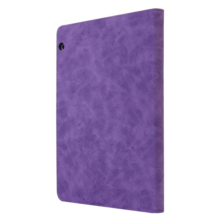 Retro Style Flip Leather Cover Stand Protection Case with Card Slots for Huawei MediaPad T3 10 - Purple-3