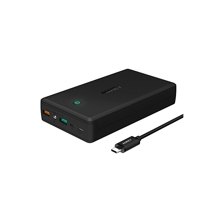 AUKEY PB-Y3 30000mAh Power Bank with Quick Charge 3.0, Type-C & 2 USB Outputs, Tpye-C & Micro-USB Input-1