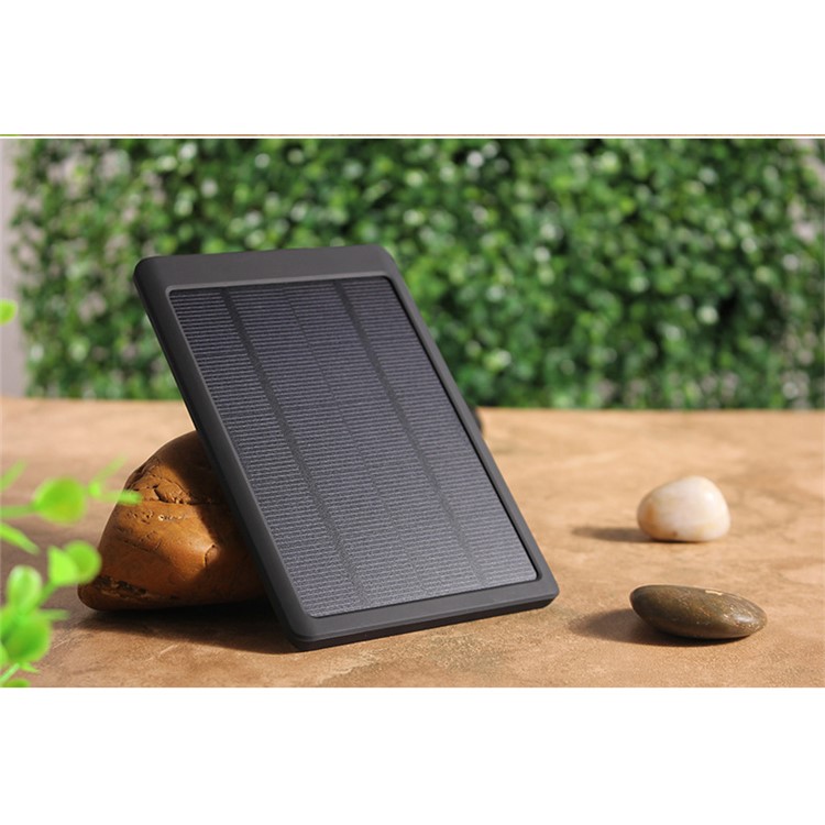 Dünnes Solarladegerät Der Kapazität 10000mah Doppel-USB Externe Batterie-Satzenergiebank - Schwarz-2