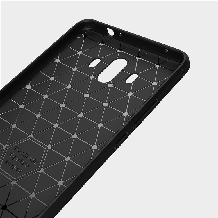 Прочный доспехи матовый TPU чехол с углеродного волокна стиле для Huawei партнера 10 - черный-5
