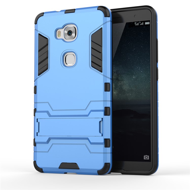 Solid PC + TPU Hybrid Shell Case Cover with Kickstand for Huawei Honor Play 5X / Honor 5X - Baby Blue-2