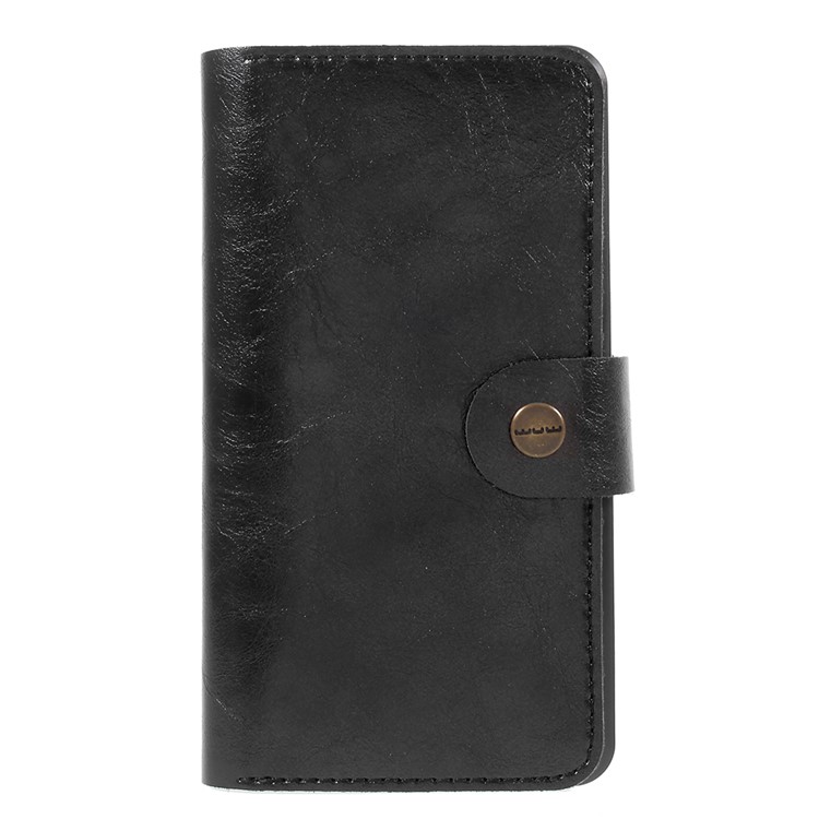 WUW Y21 10000mAh PU Leather Coated 3-Port USB Battery Power Bank with LED Flashlight - Black-3