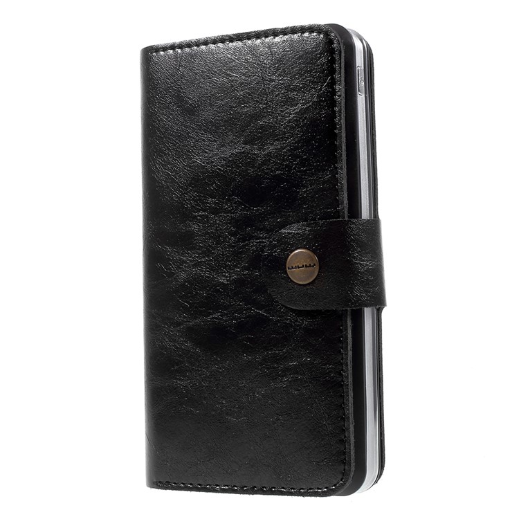 WUW Y21 10000mAh PU Leather Coated 3-Port USB Battery Power Bank with LED Flashlight - Black-4