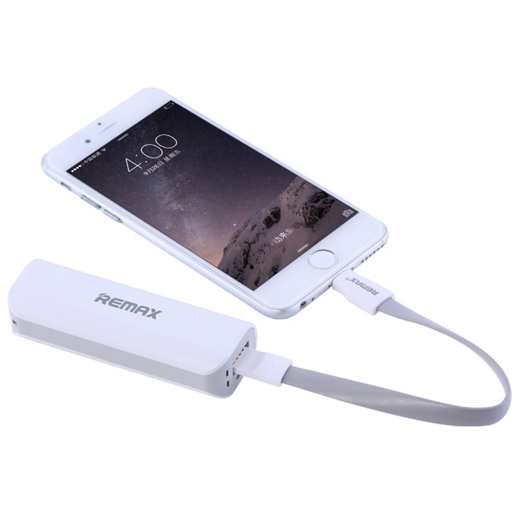 REMAX Mini White Portable 2600mAh External Power Bank for iPhone Samsung Sony - Grey-4