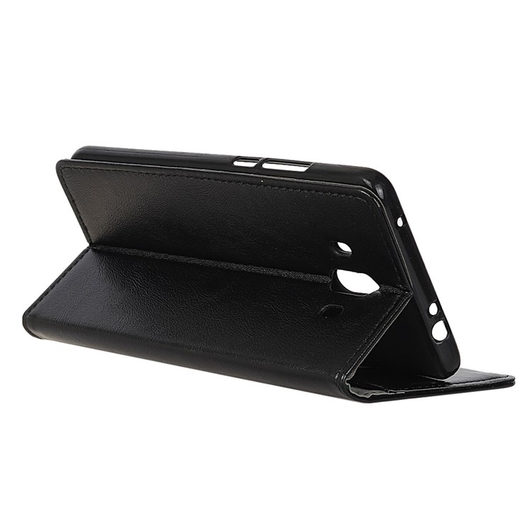 Crazy Horse Leather Wallet Stand Phone Case for Huawei Mate 10 - Black-4