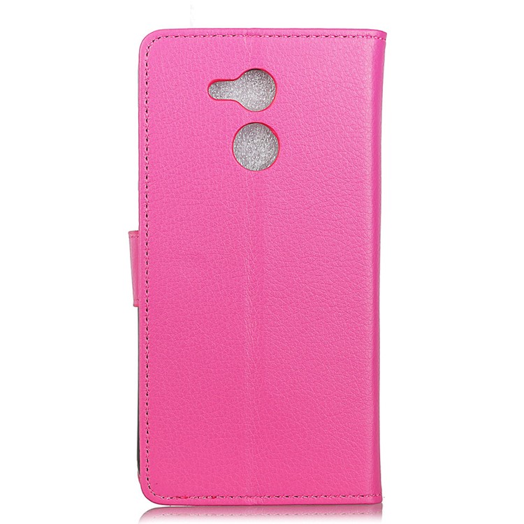 Litchi Skin Wallet Stand Leather Shell for Huawei Honor 6C Pro / V9 Play - Rose-2