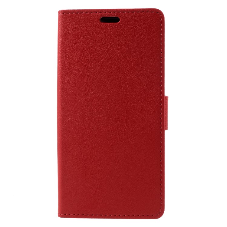 Wallet Magnetic Stand Leather Mobile Phone Cover for Huawei Honor 6C Pro / V9 Play - Red-1