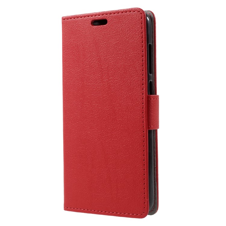 Wallet Magnetic Stand Leather Mobile Phone Cover for Huawei Honor 6C Pro / V9 Play - Red-3