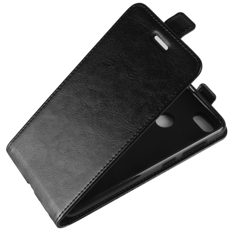 Crazy Horse Vertical Flip Card Holder Leather Case for Huawei P9 lite mini / Enjoy 7 / Y6 Pro (2017) - Black-3