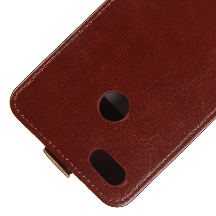 Vertical Flip Crazy Horse Leather Cover Protector for Huawei P9 lite mini / Enjoy 7 / Y6 Pro (2017) - Brown-2