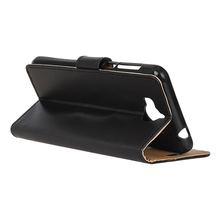 Wallet Stand PU Leather Case for Huawei Y5 (2017) / Y6 (2017) - Black-4