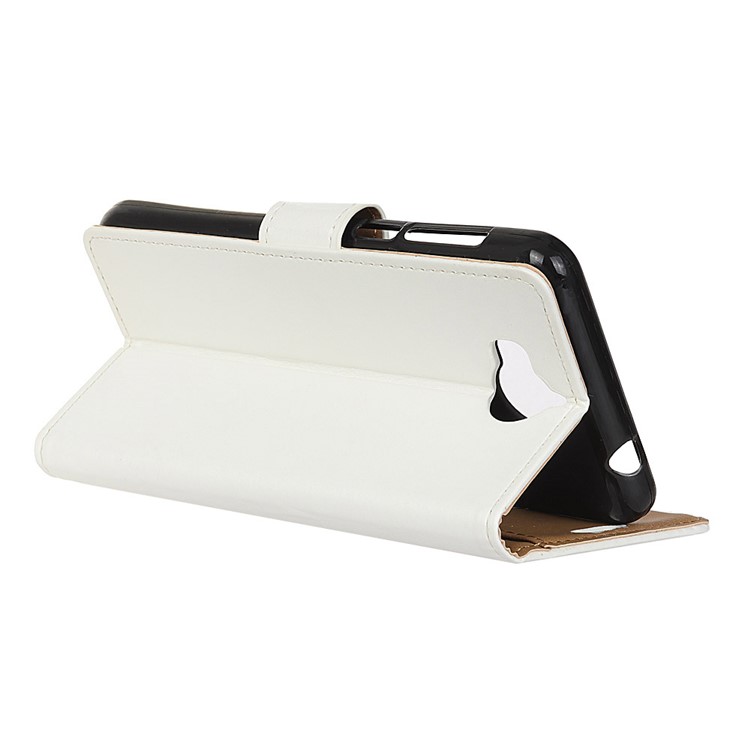 Wallet Stand PU Leather Cover for Huawei Y5 (2017) / Y6 (2017) - White-4