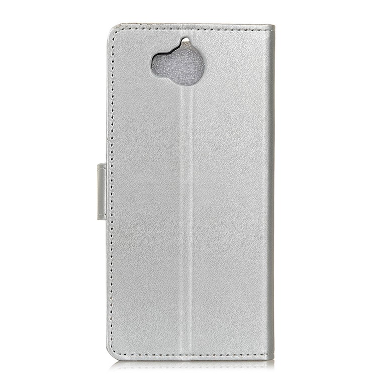 PU Leather Card Holder Phone Case for Huawei Y5 (2017) / Y6 (2017) - Silver-3