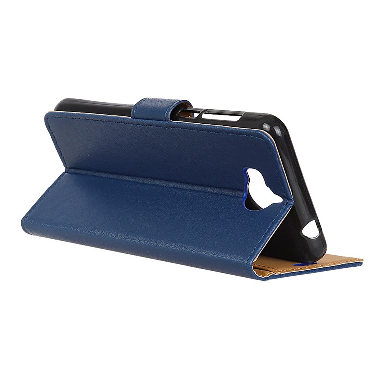 Wallet Stand Leather Mobile Phone Cover for Huawei Y5 (2017) / Y6 (2017) - Blue-4