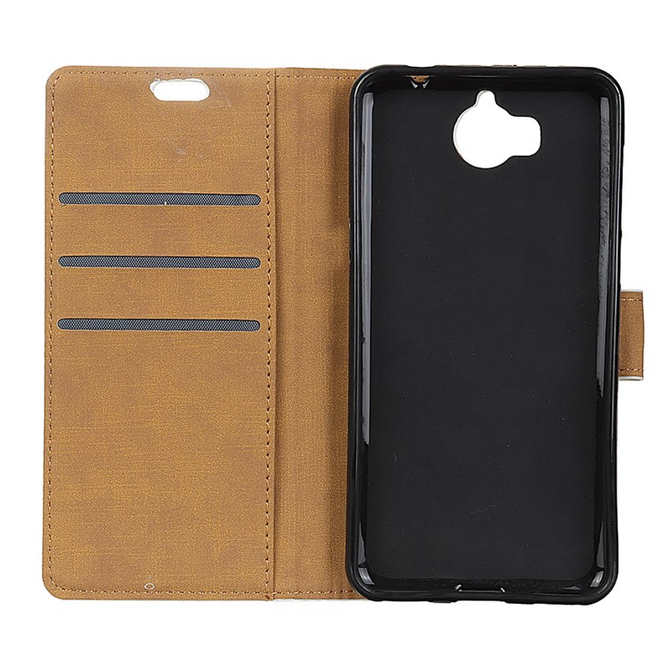 Wallet Stand Leather Mobile Phone Cover for Huawei Y5 (2017) / Y6 (2017) - Blue-7