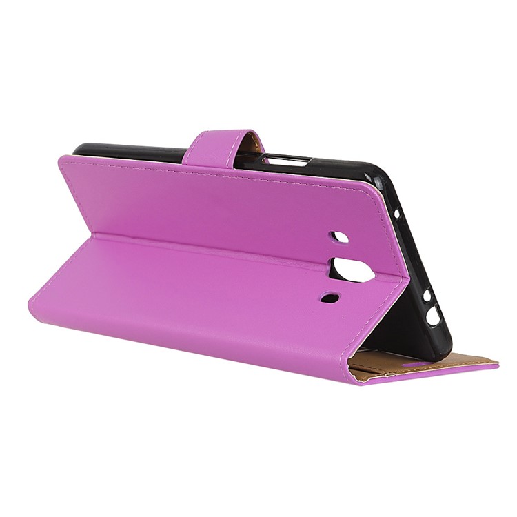 For Huawei Mate 10 PU Leather Wallet Cover Stand Mobile Casing - Purple-4