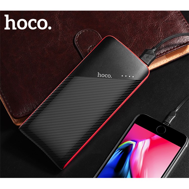 HOCO J4 Superior 10000mAh Dual USB Power Bank External Backup Battery Charger - Black-5