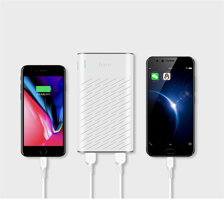 HOCO B31-20000 Rege 20000mAh Energien-Bank-bewegliches bewegliches Ladegerät für iPhone X / 8/8 Plus Etc. - Weiß-2