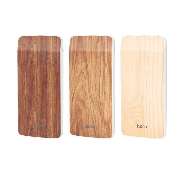 HOCO J5 Wooden 8000mAh External Backup Battery Charger Dual USB Power Bank - Walnut-4