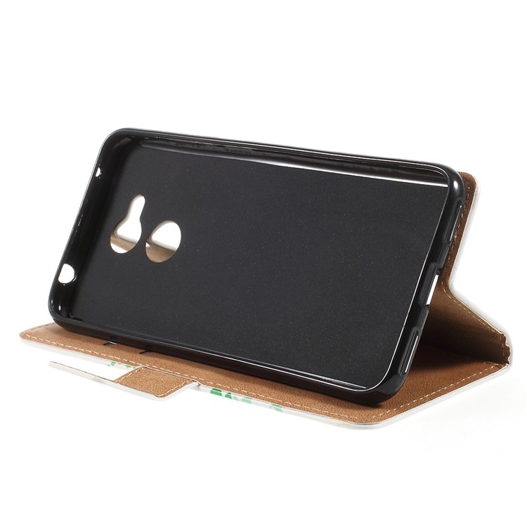 Pattern Printing Leather Wallet Stand Case for Huawei Honor 6C Pro / V9 Play - Green Tree-4