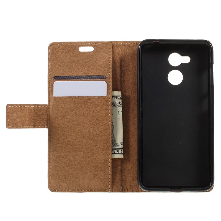 Pattern Printing Leather Wallet Stand Case for Huawei Honor 6C Pro / V9 Play - Green Tree-6