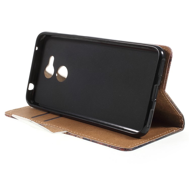 Pattern Printing Leather Stand Mobile Cover for Huawei Honor 6C Pro / V9 Play - Eiffel Tower-4