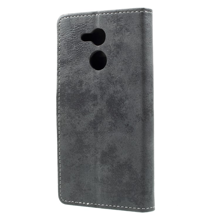 Vintage Style Wallet Stand Leather Case for Huawei Honor 6C Pro / V9 Play - Grey-2