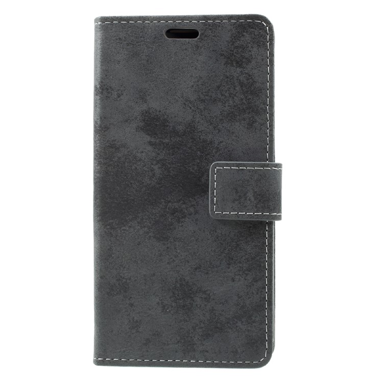 Vintage Style Wallet Stand Leather Case for Huawei Honor 6C Pro / V9 Play - Grey-3