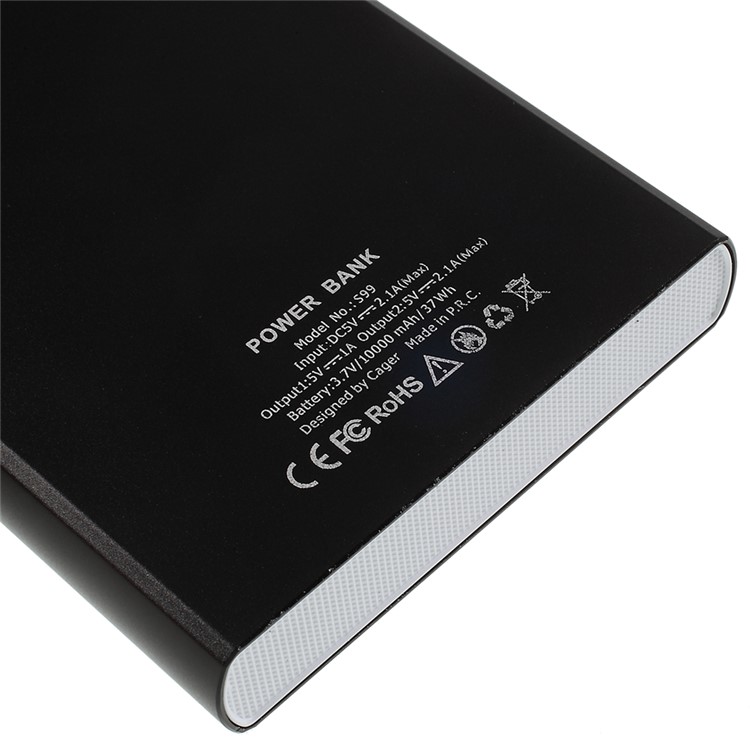 CAGER S99 10000mAh External Power Bank Battery Charger for iPhone iPad Samsung LG - Black-6