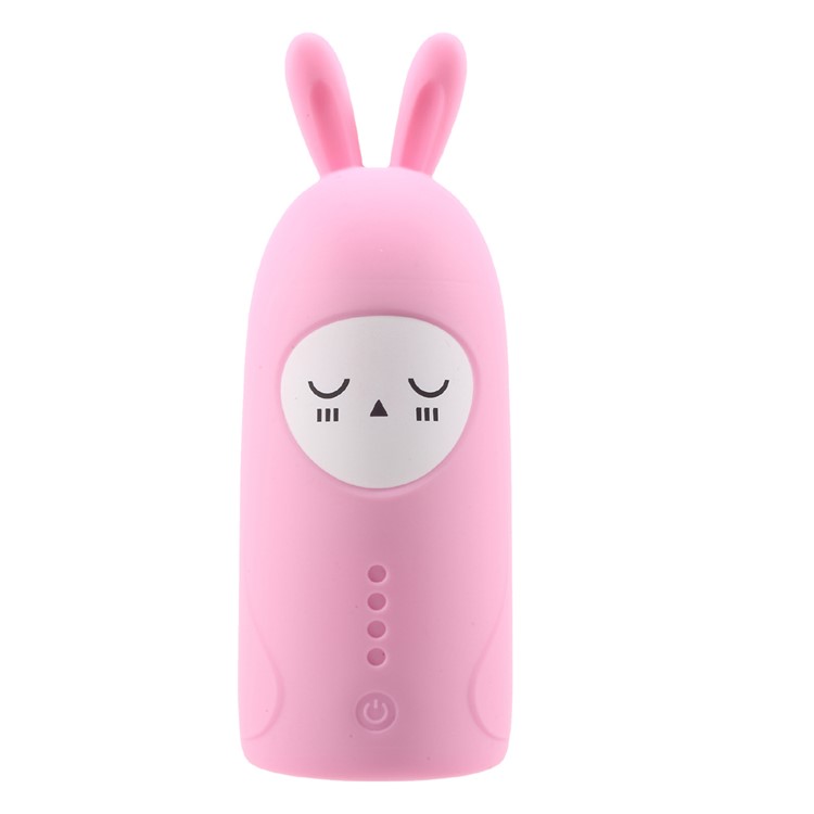CAGER T18 Cute Bunny Dual USB 10000mAh Power Bank with Charging Cables for iPhone iPad Samsung - Pink-3