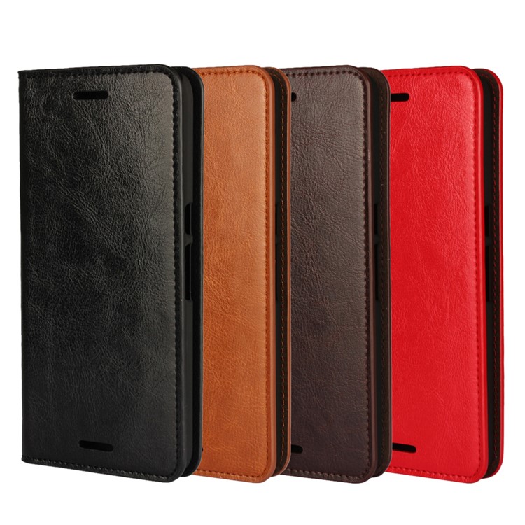 Genuine Leather Wallet Stand Shell Cover for Huawei Nexus 6P - Coffee-13