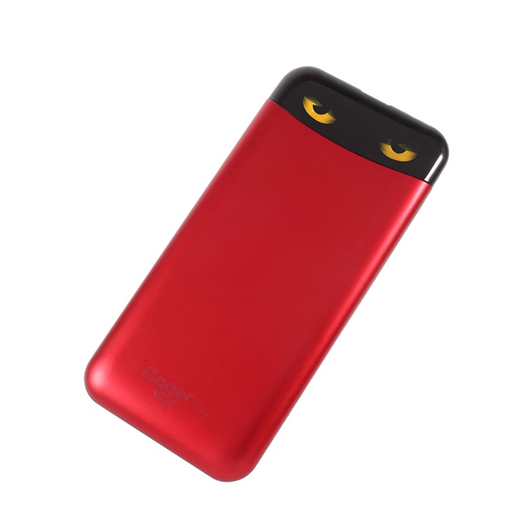 CAGER S98 Magic Eyes 10000mAh Power Bank with Charging Cables for iPhone iPad Samsung - Red-1