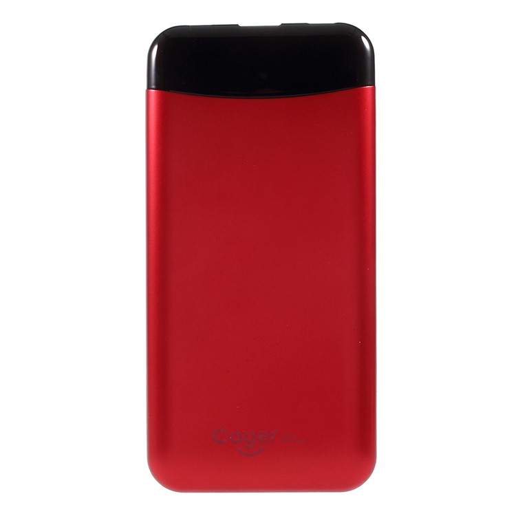 CAGER S98 Magic Eyes 10000mAh Power Bank with Charging Cables for iPhone iPad Samsung - Red-2