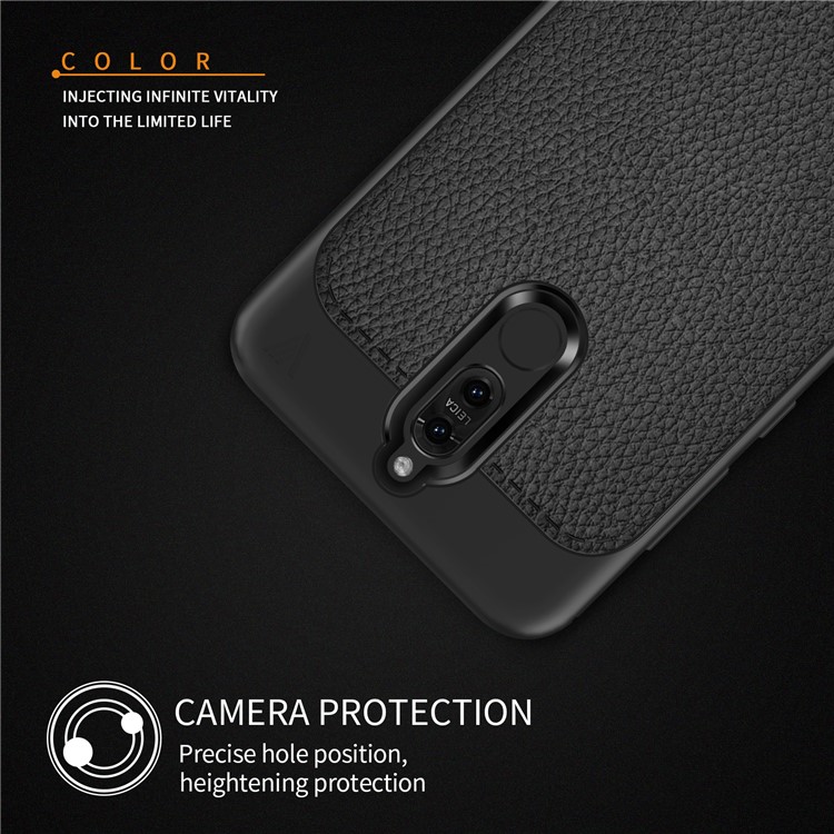 IVSO Gentry Series Leather Coated TPU Phone Case for Huawei Mate 10 Lite / nova 2i / Maimang 6 - Black-3