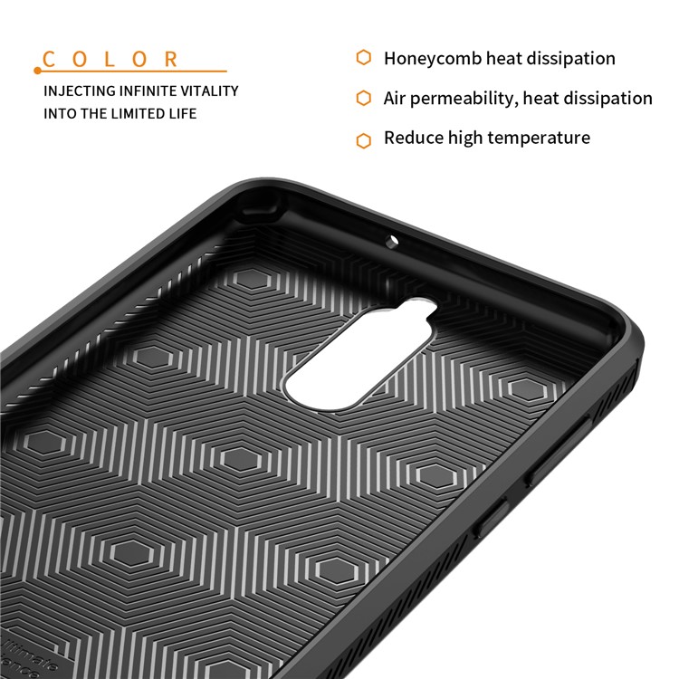 IVSO Gentry Series Leather Coated TPU Phone Case for Huawei Mate 10 Lite / nova 2i / Maimang 6 - Black-4