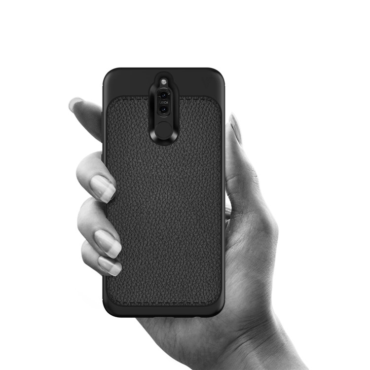 IVSO Gentry Series Leather Coated TPU Phone Case for Huawei Mate 10 Lite / nova 2i / Maimang 6 - Black-7