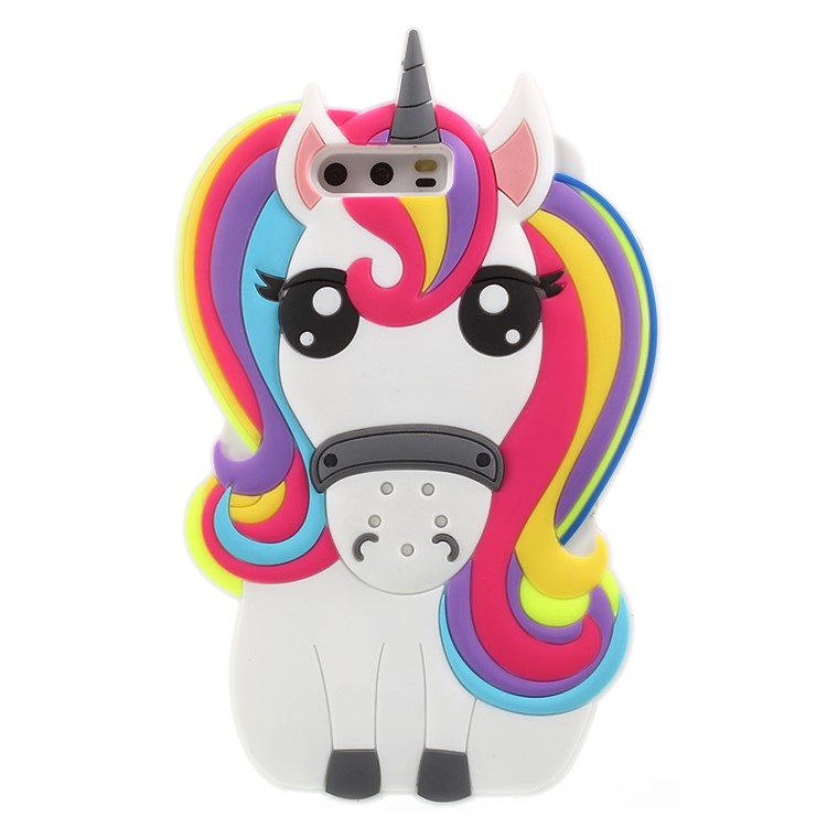 Lovely 3D Unicorn Silicone Back Phone Case for Huawei P10-1