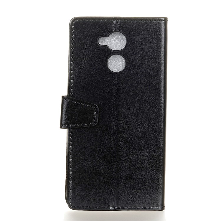Crazy Horse PU Leather Wallet Stand Mobile Case for Huawei Honor 6C Pro / V9 Play - Black-2