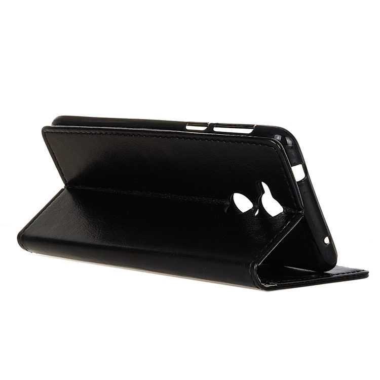 Crazy Horse PU Leather Wallet Stand Mobile Case for Huawei Honor 6C Pro / V9 Play - Black-4